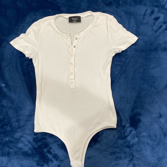 VICI White Bodysuit. Size: Small - Picture 1 of 6